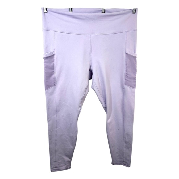 Fabletics Pants - Fabletics Plus Size 4X Leggings Power‎ Hold High Waisted Lilac Side Pocket 150